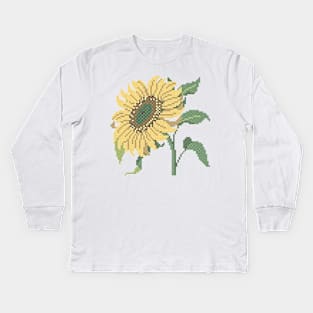 Kansas State Flower Sunflower Kids Long Sleeve T-Shirt